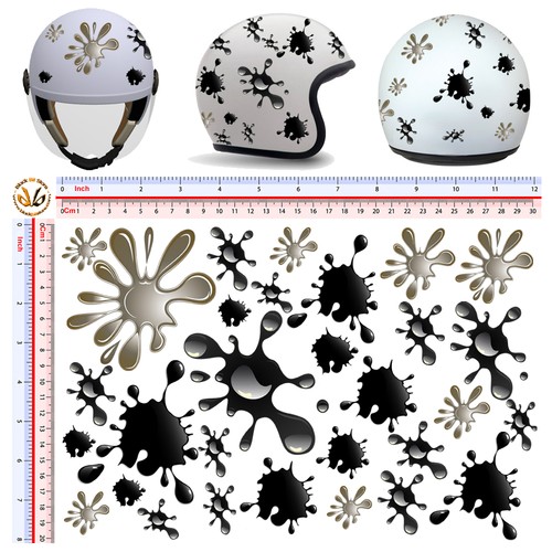Helmet stickers black spots