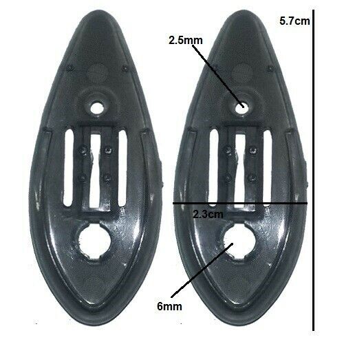 Pair grey visor plates - plates,